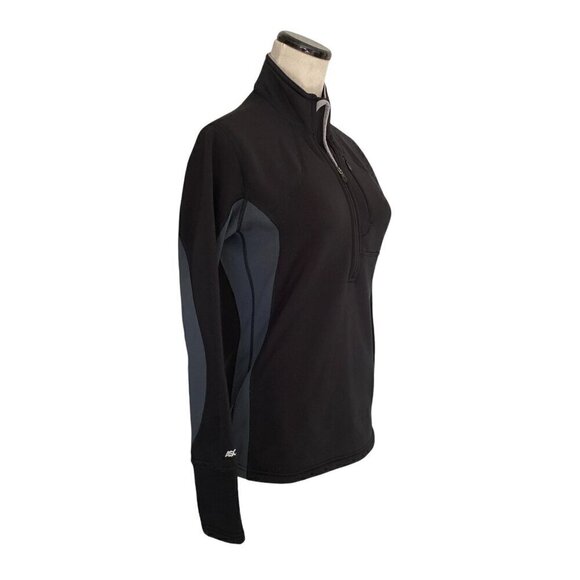 Eastern Mountain Sports POLARTEC Women's Black Gray Half Zip Fleece - Size S - Picture 2 of 7